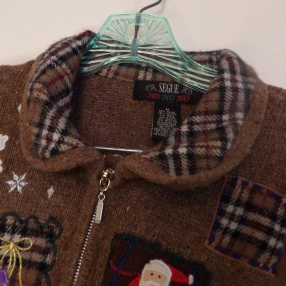 Segue Ho Ho Ho Ugly Christmas Sweater Ramie Blend Sz M - Picture 2 of 6